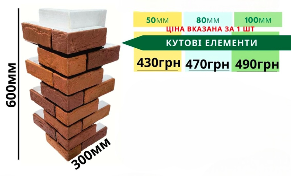 Кольорові безшовні термопанелі кут (50 мм)