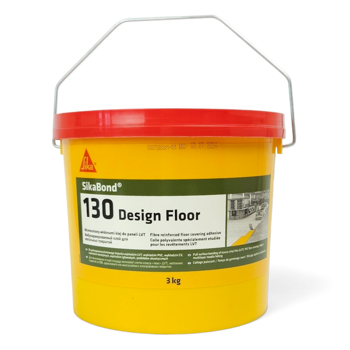 SikaBond - 130 Design Floor Посилений фіброю клей для покриттів ПВХ та LVT 3кг