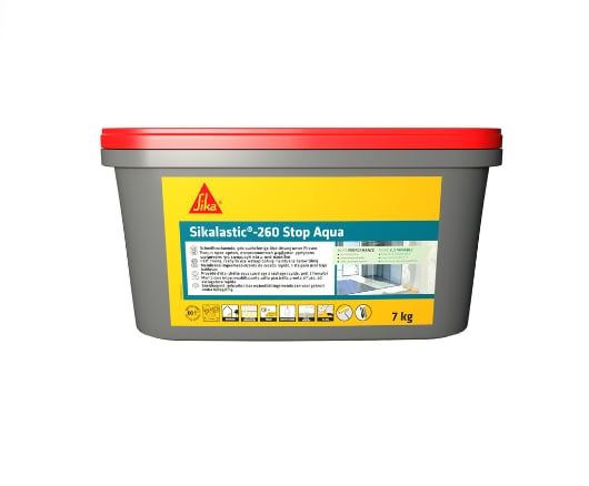 Sikalastic-260 Stop Aqua Швидкотверднуча гідроізоляція готова акрилова під плитку 7кг