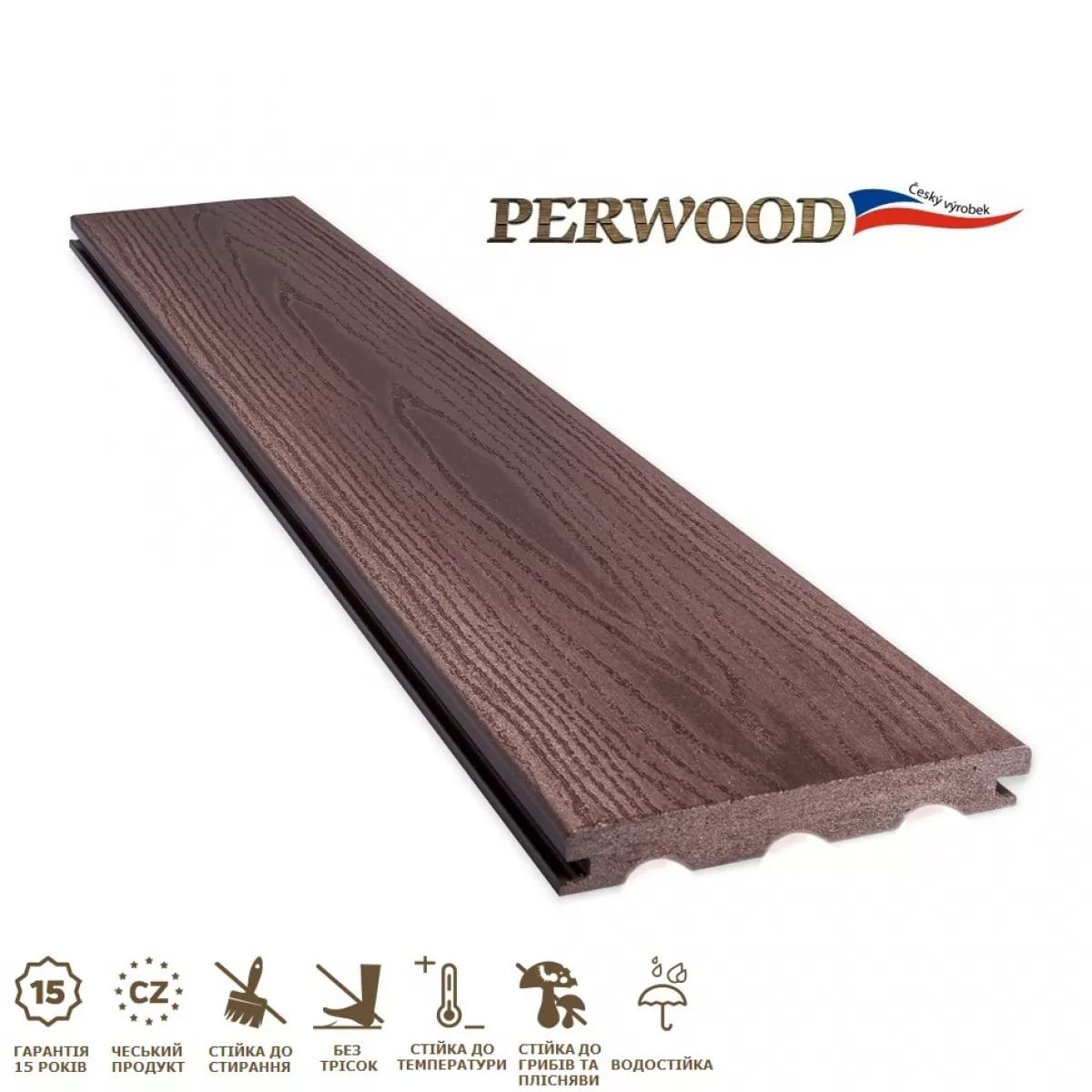 Терасна дошка ДПК Perwood REAL MASSIVE (цілісна структура)