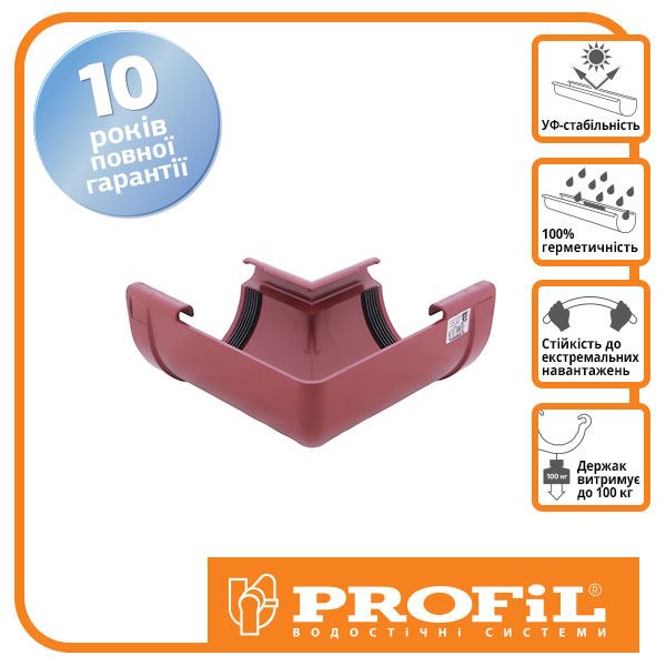 Кут Profil внутрішній 130 червоний W 90°