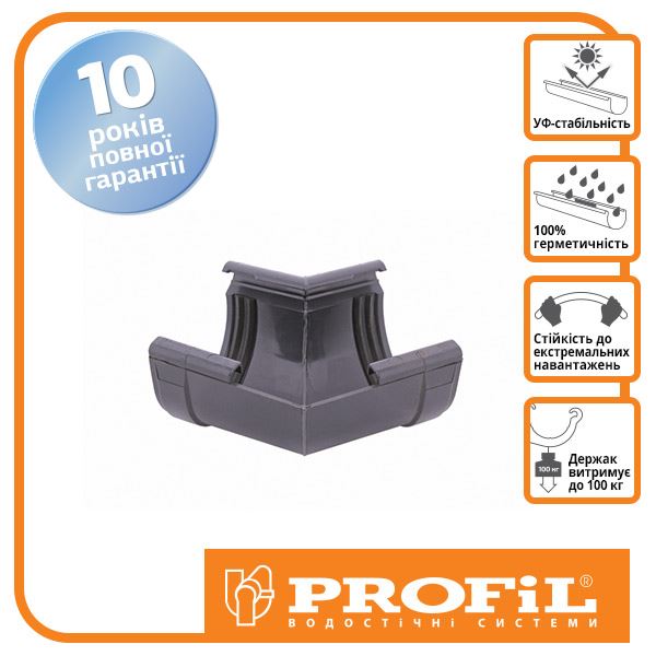 Кут Profil внутрішній 130 графітовий W 135°
