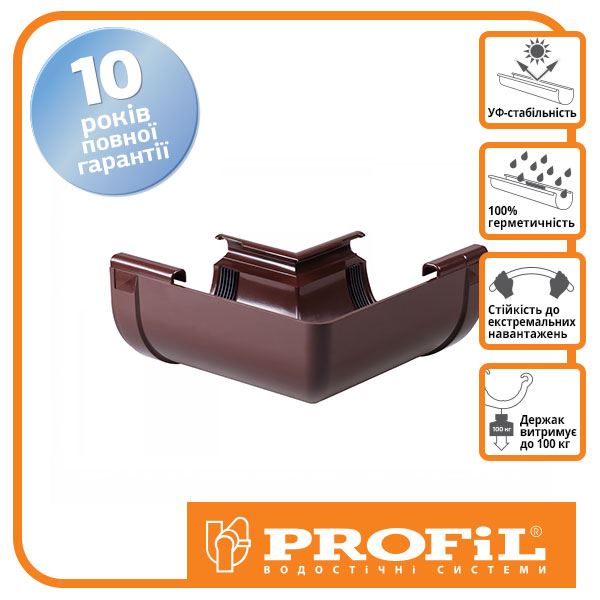 Кут Profil внутрішній 130 коричневий W 90°